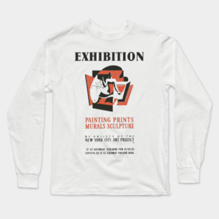 Vintage Fine Arts Exhibition Poster Long Sleeve T-Shirt