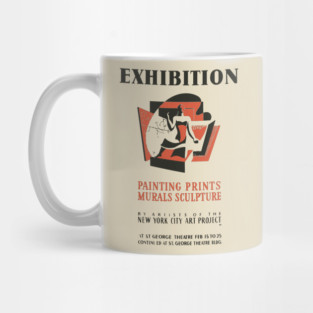 Vintage Fine Arts Exhibition Poster Mug