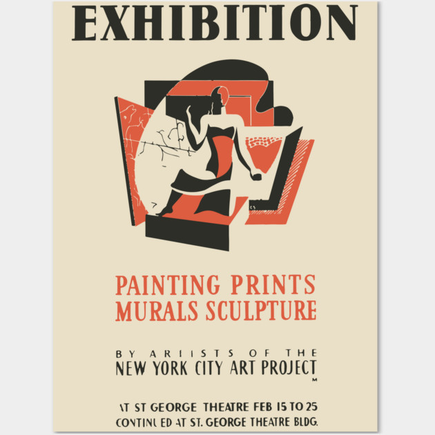 Vintage Fine Arts Exhibition Poster Wall Art by TuncGK