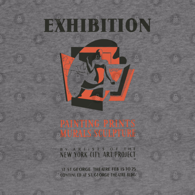 Vintage Fine Arts Exhibition Poster by TuncGK