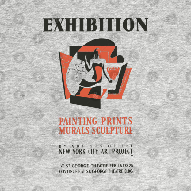 Vintage Fine Arts Exhibition Poster by TuncGK