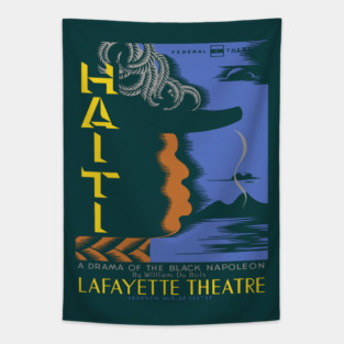 Haiti Drama Vintage Lafayette Theatre Poster Tapestry