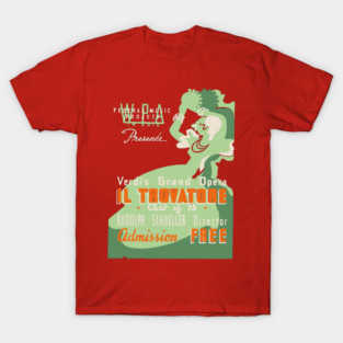 Il Trovatore Grand Opera WPA Vintage Poster T-Shirt