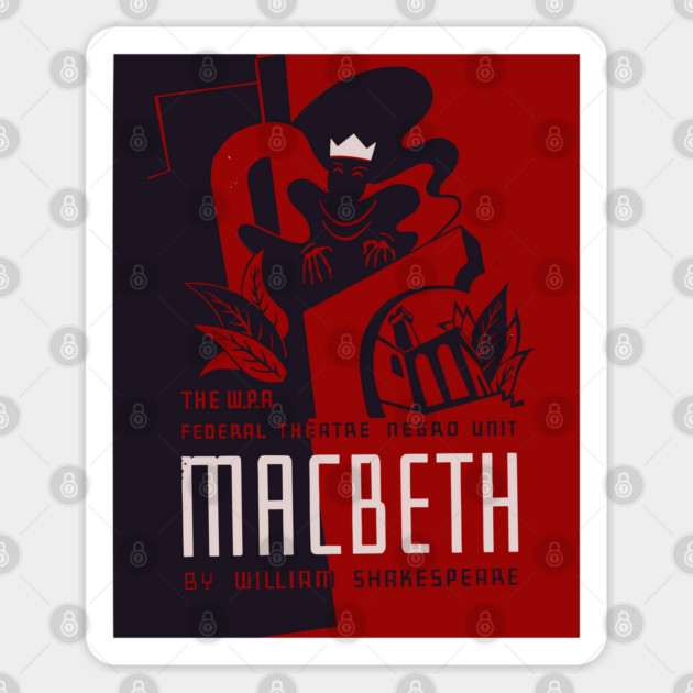 Macbeth WPA Federal Theatre Poster Vintage Design Sticker by TuncGK