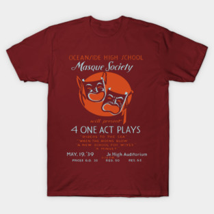 Masque Society High School Theater Vintage Poster T-Shirt