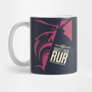 Retro WPA Marionette Theatre RUR Art Deco Poster Mug