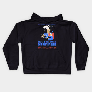 WPA Sing for Your Supper Musical Revue Poster Kids Hoodie
