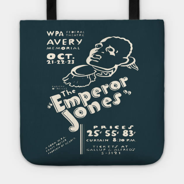 Vintage 1930's Theatre Poster - The Emperor Jones Tote by TuncGK