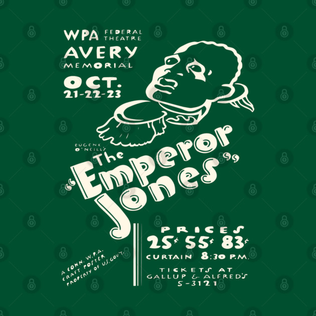 Vintage 1930's Theatre Poster - The Emperor Jones by TuncGK