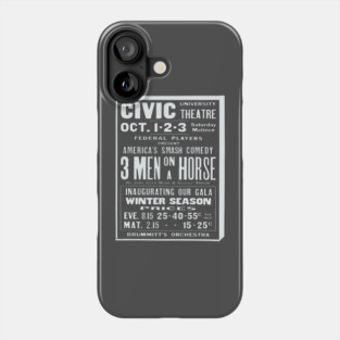Three Man on a Horse - Vintage Vaudeville Poster Phone Case