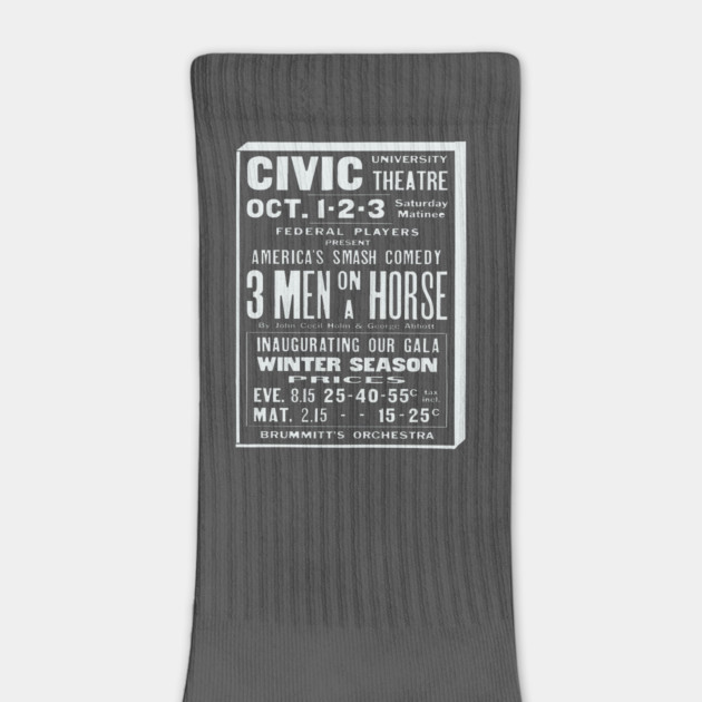 Three Man on a Horse - Vintage Vaudeville Poster by TuncGK