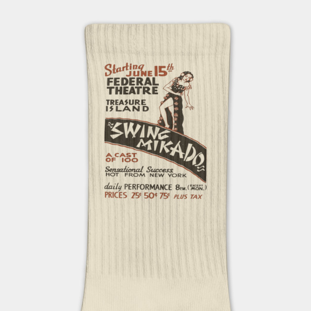 Vintage Swing Mikado Theatre Poster - Treasure Island by TuncGK