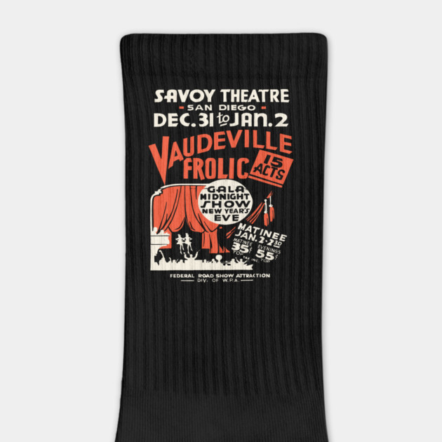 Vintage Vaudeville Frolic Poster - Savoy Theatre San Diego by TuncGK