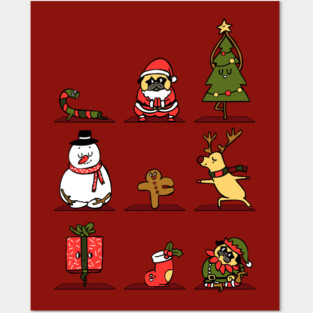 Christmas Yoga Posters and Art