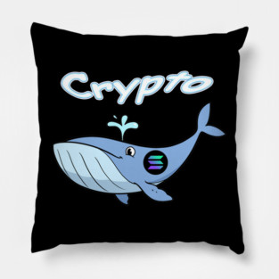 Solana Crypto Whale Pillow