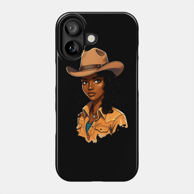 Black Cowgirl Phone Case by UrbanLifeApparel