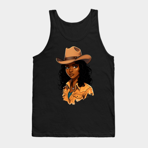 Black Cowgirl Tank Top by UrbanLifeApparel