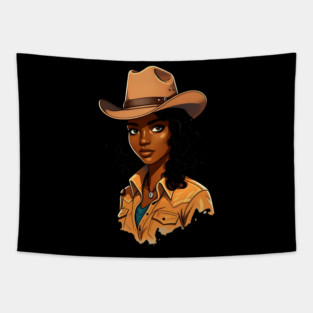 Black Cowgirl Tapestry