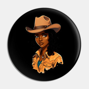 Black Cowgirl Pin