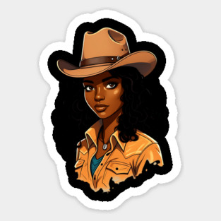 Black Cowgirl Magnet