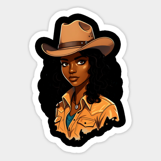 Black Cowgirl Magnet by UrbanLifeApparel