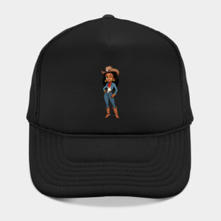 Black Cowgirl Winking Hat
