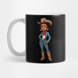 Black Cowgirl Winking Mug
