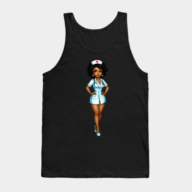Cure Black Nurse Tank Top by UrbanLifeApparel