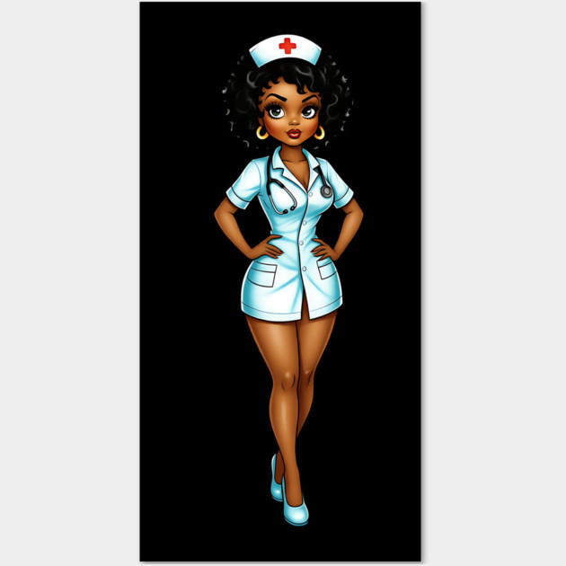 Cure Black Nurse Wall Art by UrbanLifeApparel