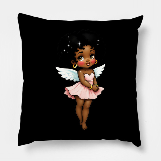 Black Girl Magic - Black Angel Pillow by UrbanLifeApparel