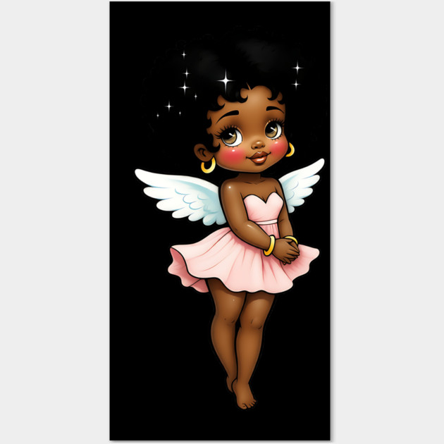 Black Girl Magic - Black Angel Wall Art by UrbanLifeApparel