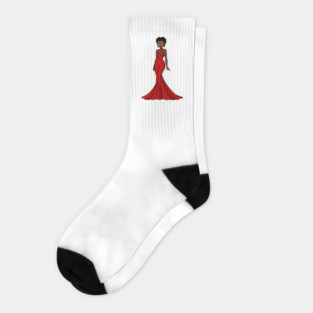 Black Betty Boop Evening Dress Socks