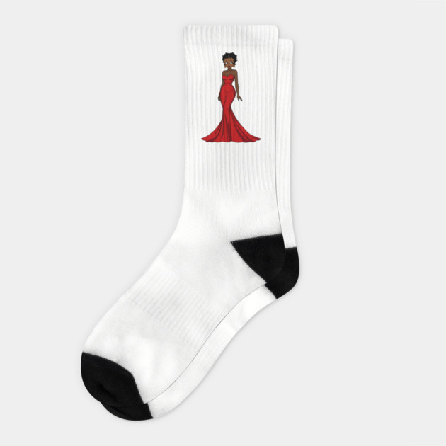 Black Betty Boop Evening Dress Socks by UrbanLifeApparel