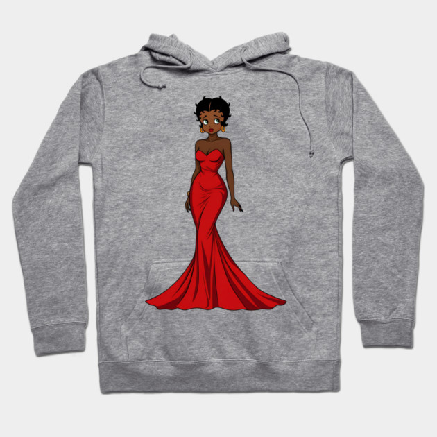 Black Betty Boop Evening Dress Hoodie by UrbanLifeApparel
