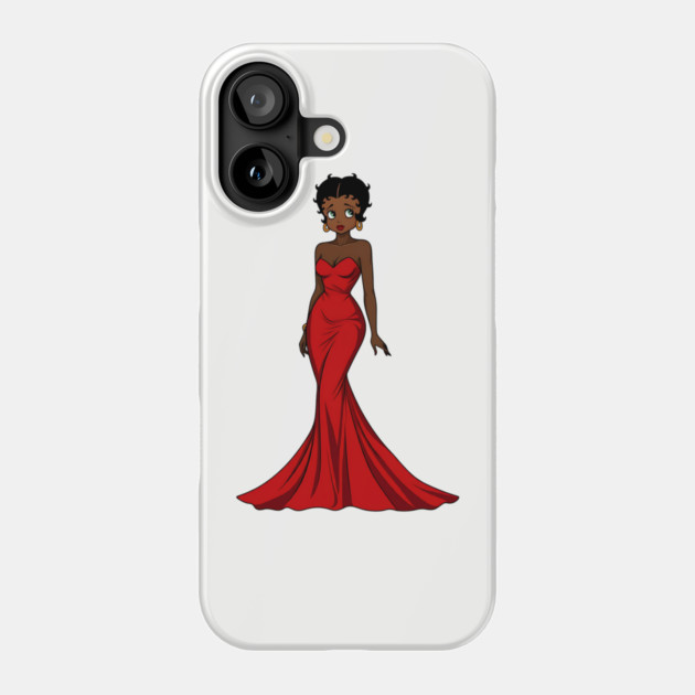 Black Betty Boop Evening Dress Phone Case by UrbanLifeApparel