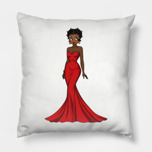 Black Betty Boop Evening Dress Pillow
