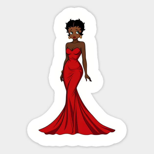 Black Betty Boop Evening Dress Magnet by UrbanLifeApparel