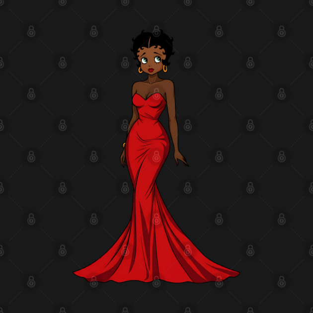 Black Betty Boop Evening Dress by UrbanLifeApparel