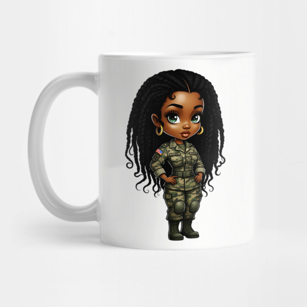Black Military Woman by UrbanLifeApparel