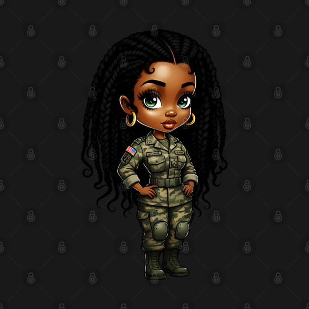 Black Military Woman by UrbanLifeApparel
