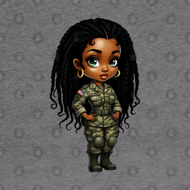 Black Military Woman by UrbanLifeApparel