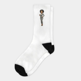 Black Business Woman Socks