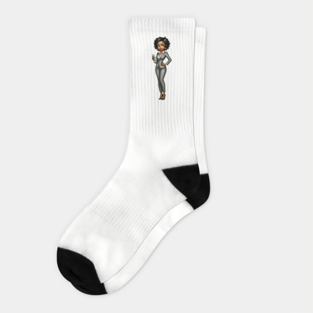 Black Business Woman Socks by UrbanLifeApparel