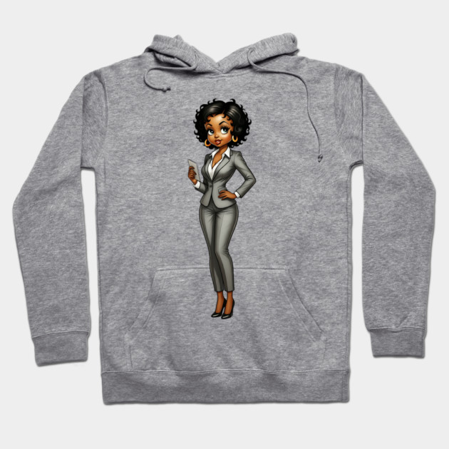 Black Business Woman Hoodie by UrbanLifeApparel