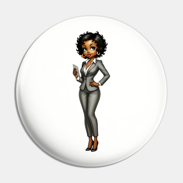 Black Business Woman Pin by UrbanLifeApparel