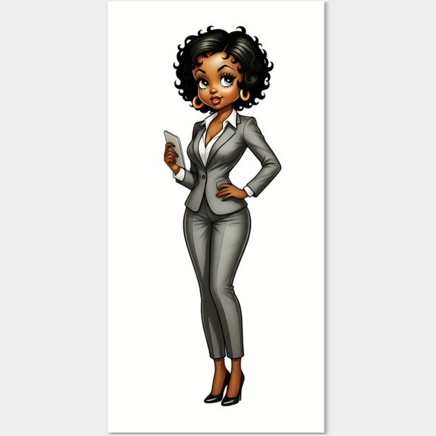 Black Business Woman Wall Art by UrbanLifeApparel