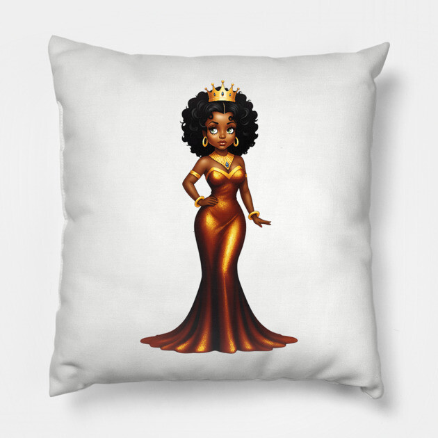 Black Queen Pillow by UrbanLifeApparel