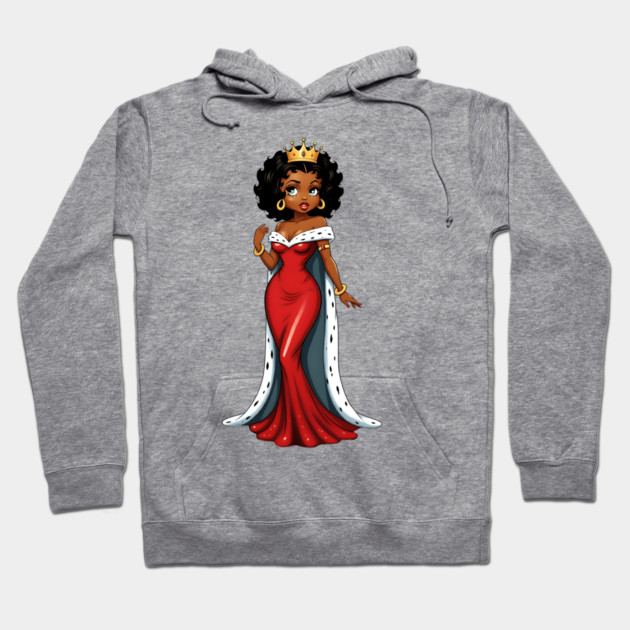 Black Queen Red Robe Hoodie by UrbanLifeApparel