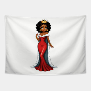 Black Queen Red Robe Tapestry