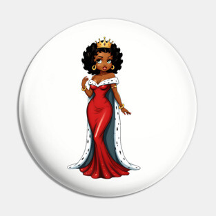 Black Queen Red Robe Pin